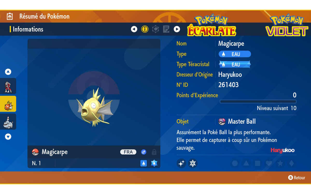 Carte Pokémon Magirêve Mismagius Shiny 6 IV-31 - Pour Pokémon Écarlate/Violet - Switch