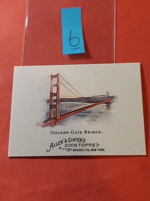 2008 Topps Allen and Ginter #128 Golden Gate Bridge (History Landmark), cd6