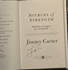 Jimmy Carter SOURCES OF STRENGH Meditations on Scripture SIGNED 1997 HC 1st Ed