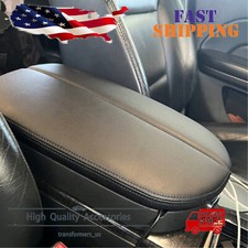 Fits 2007-2013 Acura Mdx Leather Center Console Lid Armrest Cover Skin Black