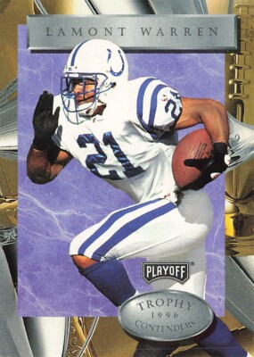1996 Playoff Trophy Contenders #76 Lamont Warren Indianapolis