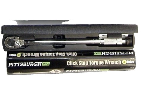 Pittsburgh 1/2 Drive Reversible Click Torque Wrench #63882 New