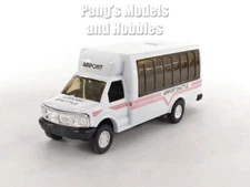 4.75 inch Tour - Airport Shuttle Van Bus - 1/48 Scale Diecast Model - WHITE