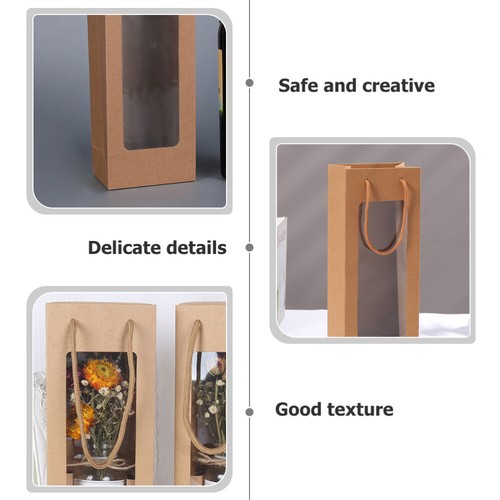 4 Pack Wein Geschenktüte Weinflaschen Geschenktasche Geschenkbeutel - Bild 4 von 12