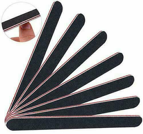 1 to 100 Lot Pro Double Sided Manicure Nail File Emery Boards Buffers #100 #180 - Picture 1 of 4