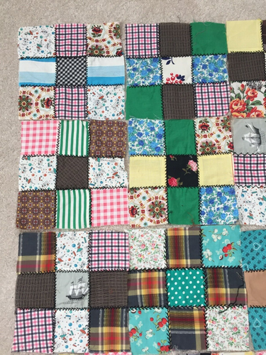 13 Vtg 9 Patch Quilt Blocks-Machine & Hand Stitched--8 1/2" x 8 1/2" FREE SHIP - Picture 6 of 9