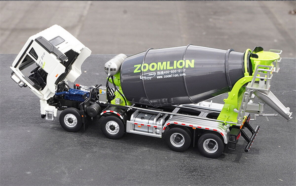 1/38 Scale Zoomlion Faw Jiefang JH6 8X4 Concrete Mixer Truck Diecast Car Model 1/38 Scale Zoomlion Faw Jiefang JH6 8X4 Concrete Mixer Truck Diecast Car Model
