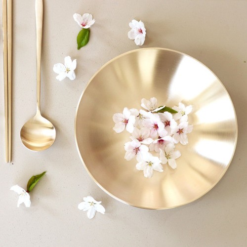 Notdam Korean Handmade Brassware Bangjja Yugi Pasta Bowl Set Yoons