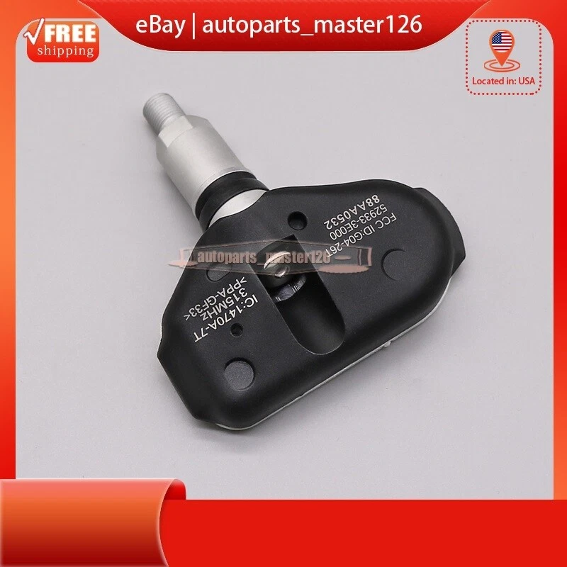 Conjunto 4 Sensor de Pressão dos Pneus TPMS 52933-3E000 Para 2006-08 Hyundai Tucson Tiburon - Imagem 3 de 4
