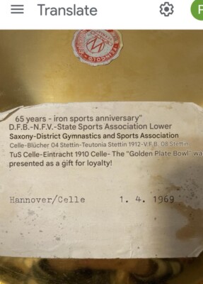 Vintage Wolff Germany Feingold Auflage 1969 24k Gold Plated Footed