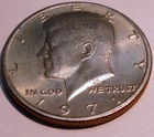 1971 John F Kennedy  half dollar coin US JFK