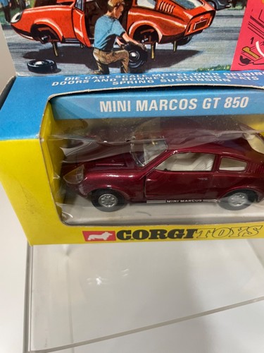 Vintage Corgi 341 Mini Marcos GT 850 Golden Jacks seems to be unused 1968/70 - Picture 11 of 17