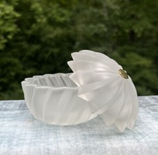 Bohemia Trinket Box Jewelry Frosted Vintage Art Deco With Lid