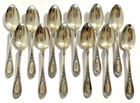 Twelve 1835 R Wallace Blossom Silver Plate Teaspoons G Monogram