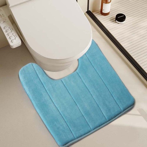 U-Shaped Non Slip Absorbent Thick Floor Carpet Bath Mat Bathroom Sink Toilet | - Picture 6 of 27