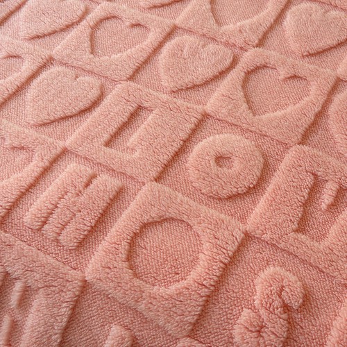 Soft Pink Blanket 150x200cm Throw Rug Plush Sherpa Cashmere Fleece Bedding Warm - Picture 6 of 7