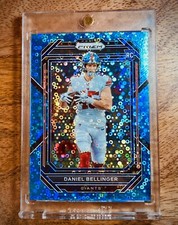 Daniel Bellinger Blue No Huddle Prizm Rookie RC #/79 Giants 2022