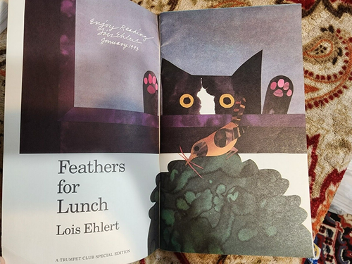 Feathers for Lunch by Lois Ehlert (1993) Printed Signature - Trumpet Club - Picture 3 of 5