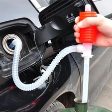 Manual Hand Syphon Pump Fuel Gas Liquid Transfer Siphon Hose Tool Kit