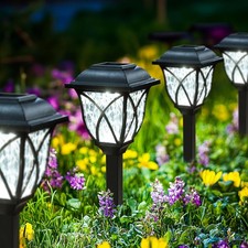 4PACK Solar Stake Lights Outdoor Garden Patio Lawn Landscape Pathway Lighting