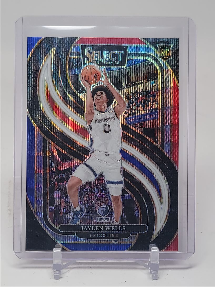 JAYLEN WELLS 2024-25 SELECT PREMIER LEVEL ROOKIE TRI COLOR PRIZM RC Q0234