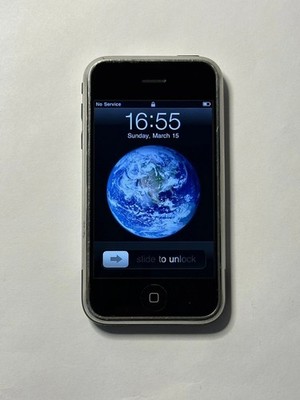 Apple iPhone 1st Generation 8GB Black, Original Box, Accessories, A1203 Working