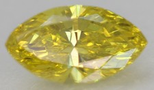 Diamante sfuso 0,25 carati giallo canarino VS1 marchesa naturale potenziato 6,60X2,86 mm