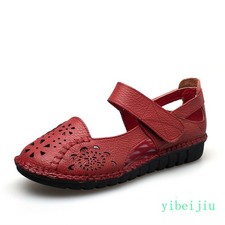 Women's Hollow Out Flats Mary Jane Summer Shoes Comfort Soft Sole Moccasins Mom