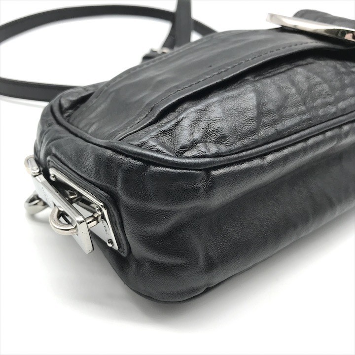 Good Condition PARADA Prada Triangle Logo Shoulder Bag Square Crossbody Black La thumbnail 5