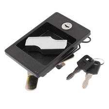Metal 2 Door Cupboard Closet Key Lock Entry Locker Hardware Black