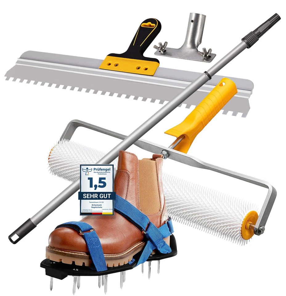 Profi Bodenbeschichtung Entlüftungsset Entlüftungswalze Nagelschuhe Stehrakel - Bild 4 von 4