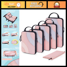 Compression Packing Cubes Set for Travel Lightweight Suitcase Organizers, Spac