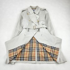 BURBERRY Trench Coat, Vintage, White Label, Nova Check, Double-Breasted W5146