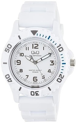 CITIZEN QQ Solar Analog Herrenuhr 10ATM Weiß Urethan E02A-003VK
