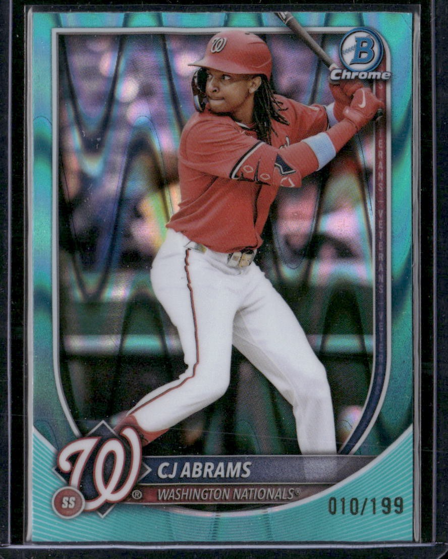 2025 Bowman Chrome #20 CJ Abrams Aqua Raywave #/199