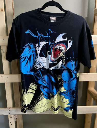 HUF x Marvel Venom Men's Black Graphic Print Logo Crew Neck Short Sleeve Tee M