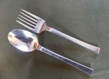 Orfèvrerie CHRISTOFLE service à salade modèle CONCORDE 2 pièces BON ETAT D'USAGE