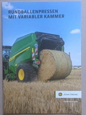 JOHN DEERE variable Rundballenpressen Prospekt 09/2025 Traktor Schlepper Bulldog