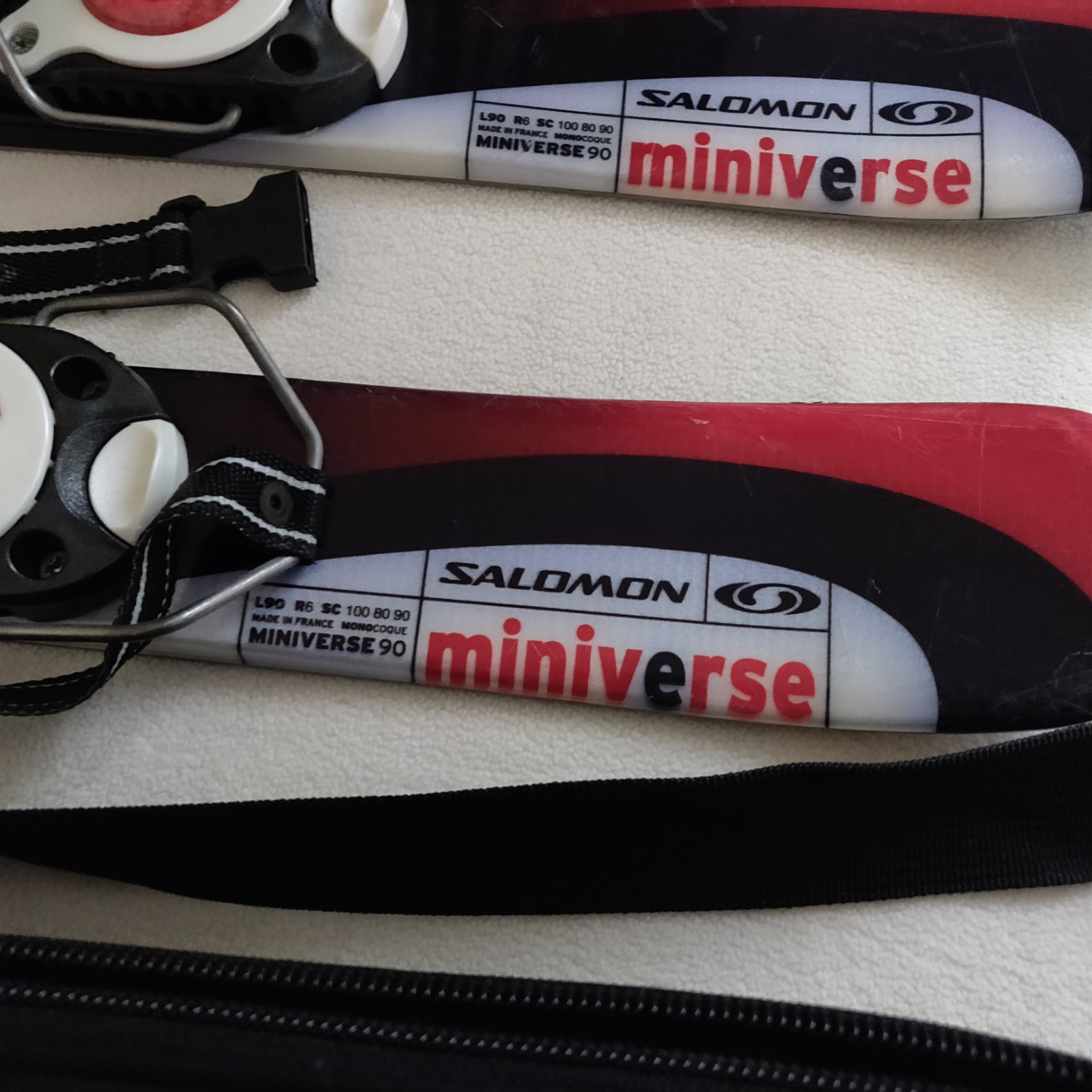 Salomon Mini Verse Red Trick Ski Lame da Neve L90 R6 SC 100 80 90 + Attacchi