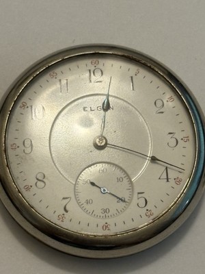 1911 ELGIN 16S 17J MODEL 6 GRADE 386, Open Face Pocket Watch, Runs!