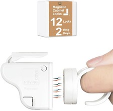 Ergonomic Magnetic Cabinet Baby Locks 12-pk Child Proof Drawer Cupboard Latches