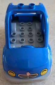LEGO DUPLO - BLUE AND GREY CAR - 10583 FOREST FISHING TRIP VINTAGE USED