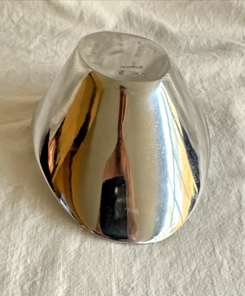 Jabonera moderna danesa MCM Nambe 573 baratija cocina cuenco mariposa mediados de siglo Foto 4 de 4