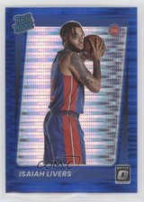 2021 Panini Donruss Optic Rated Rookie Blue Pulsar Prizm Isaiah Livers #177 6x0