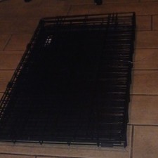 Medium Folding Wire Dog Cage 30in Durable Steel Plastic Tray for Medium Dogs