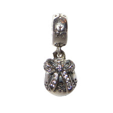 Pandora Christmas Ornament Dangle Clear CZ  SS .925 Charm 791410CZ