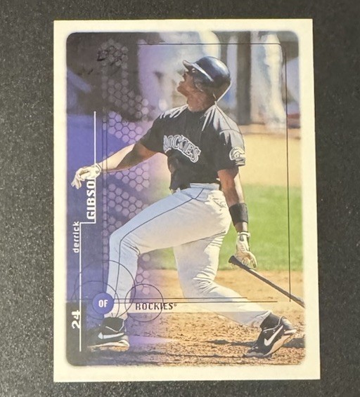 Derrick Gibson 1999 Upper Deck MVP Missing Foil Error #74 - Colorado Rockies
