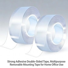 Double Sided Removable Mounting Tape - 2 Rolls 0.6in 10ft Each 