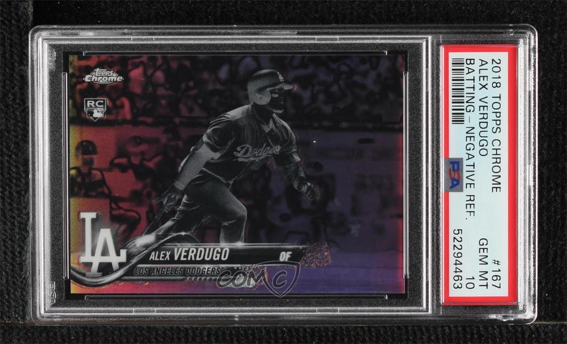 2018 Topps Chrome Negative Refractor Alex Verdugo #167 PSA 10 GEM MT 04qy