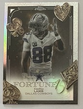 2025 Topps Chrome CeeDee Lamb Refractor Lot Fortune 15 & 1975 Insert Cowboys